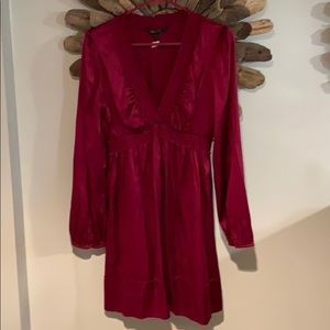 Maroon long sleeve dress